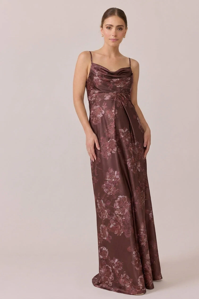 Maternity Skye Satin Floral Print Dress | Made To Order - Image 71