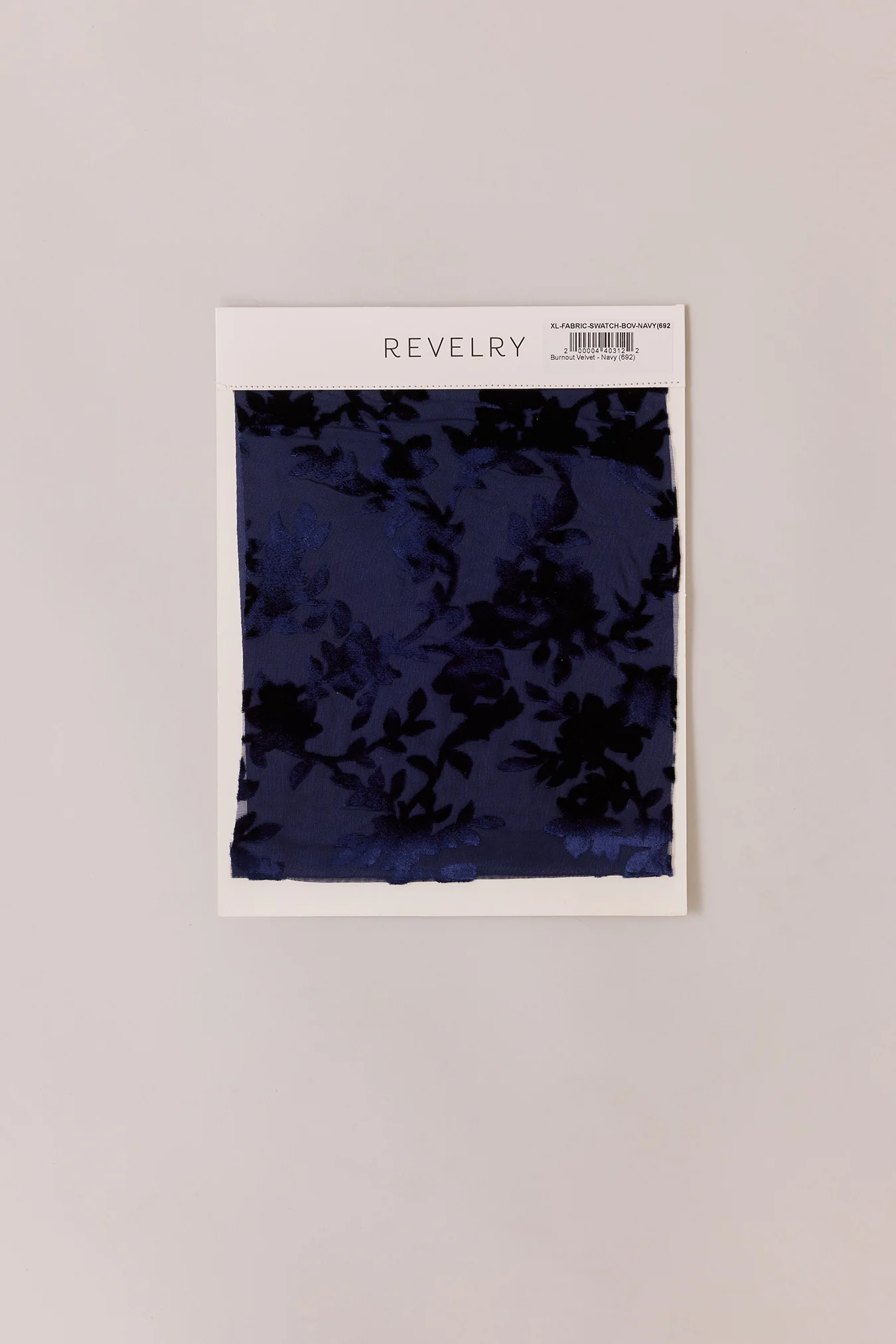 Floral Burnout Velvet Mega Swatch | Ready To Ship | Navy