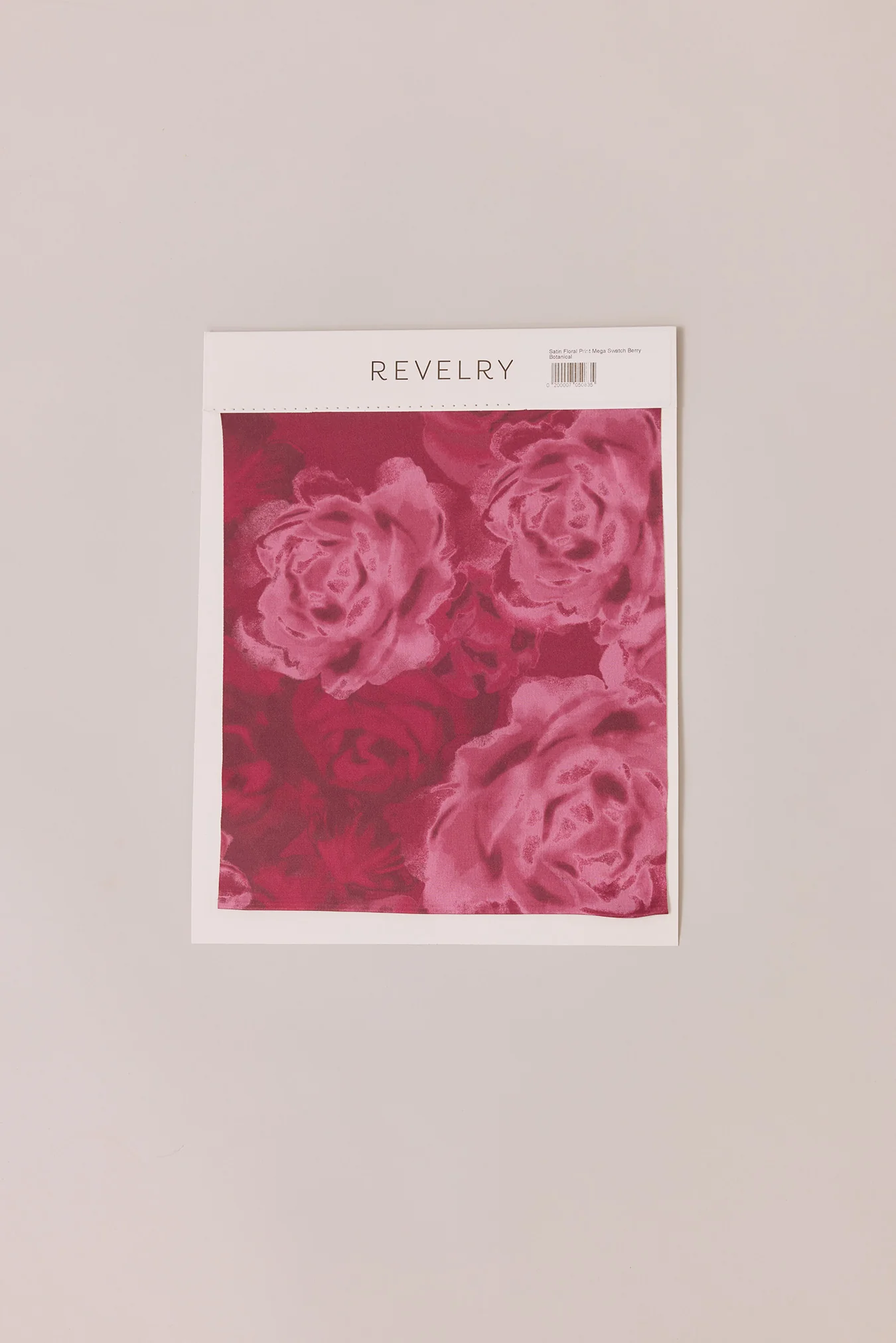 Satin Floral Print Mega Swatch | Ready To Ship | Berry Botanical
