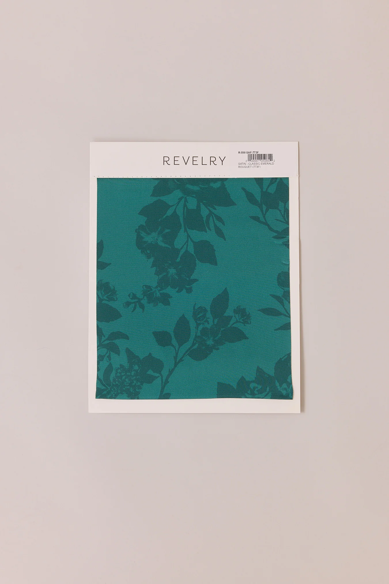 Satin Floral Print Mega Swatch | Ready To Ship | Classic Emerald Bouquet