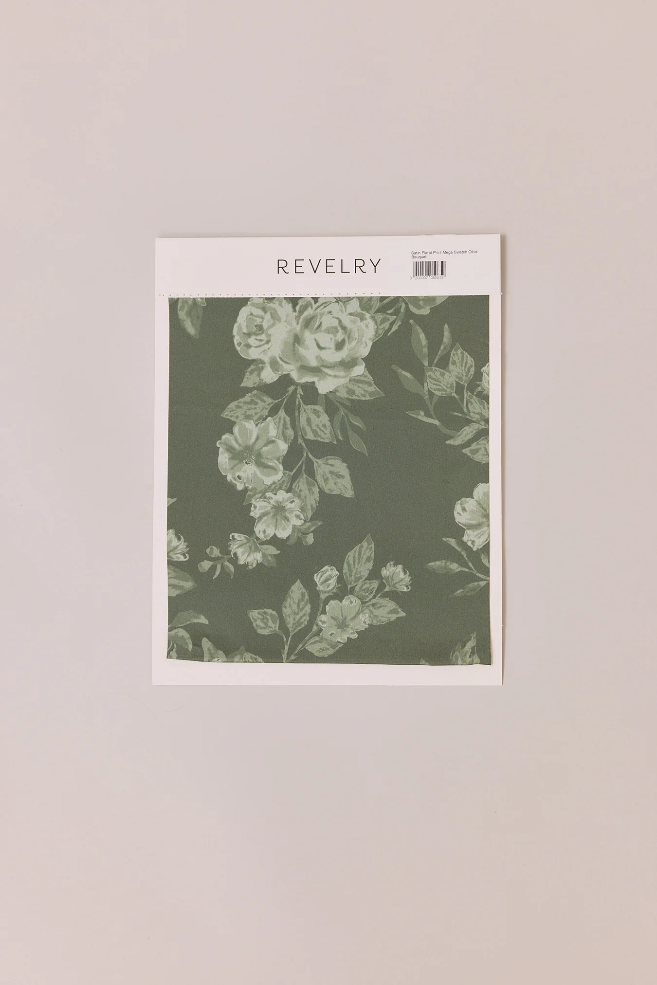 Satin Floral Print Mega Swatch | Ready To Ship | Olive Bouquet