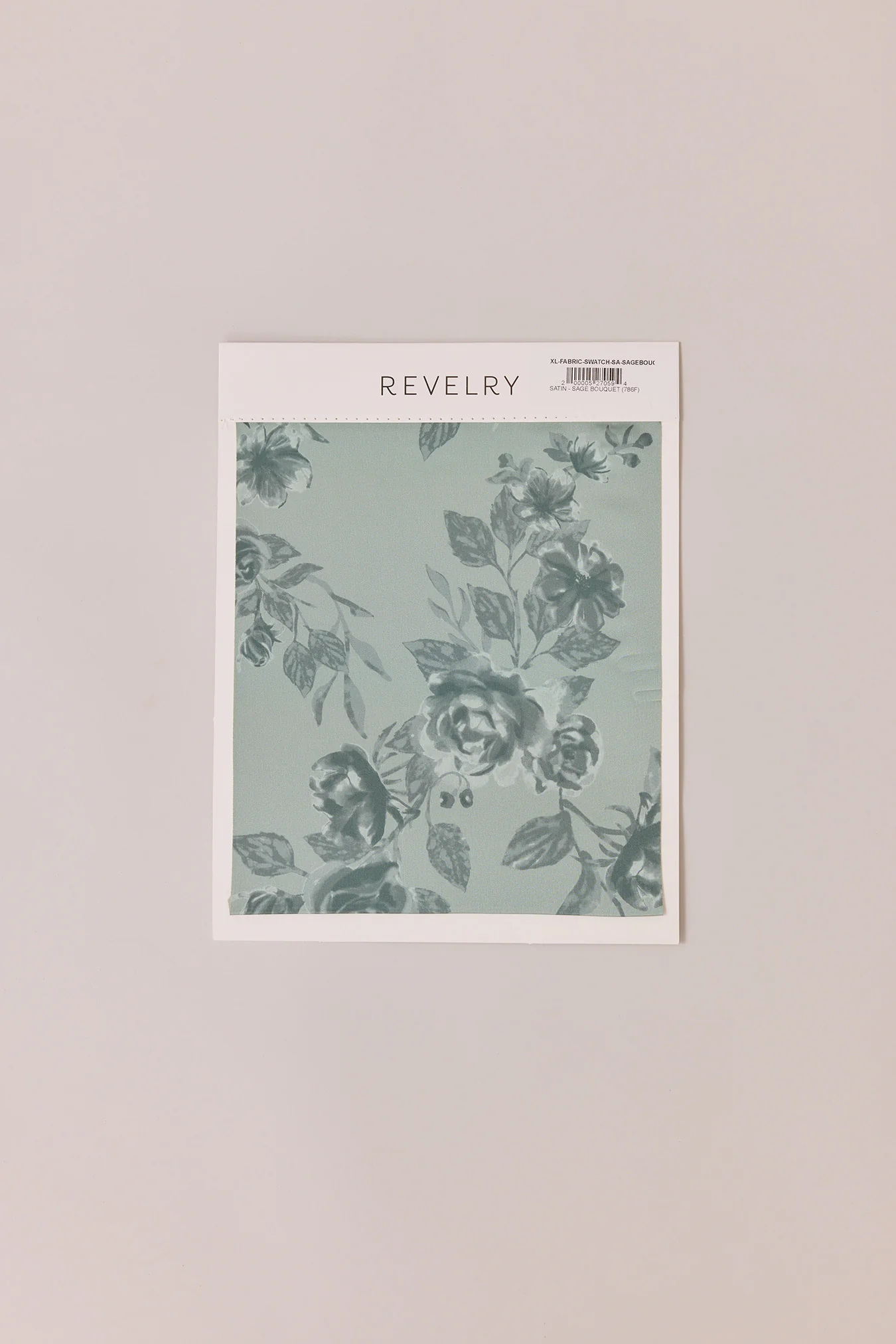 Satin Floral Print Mega Swatch | Ready To Ship | Sage Bouquet