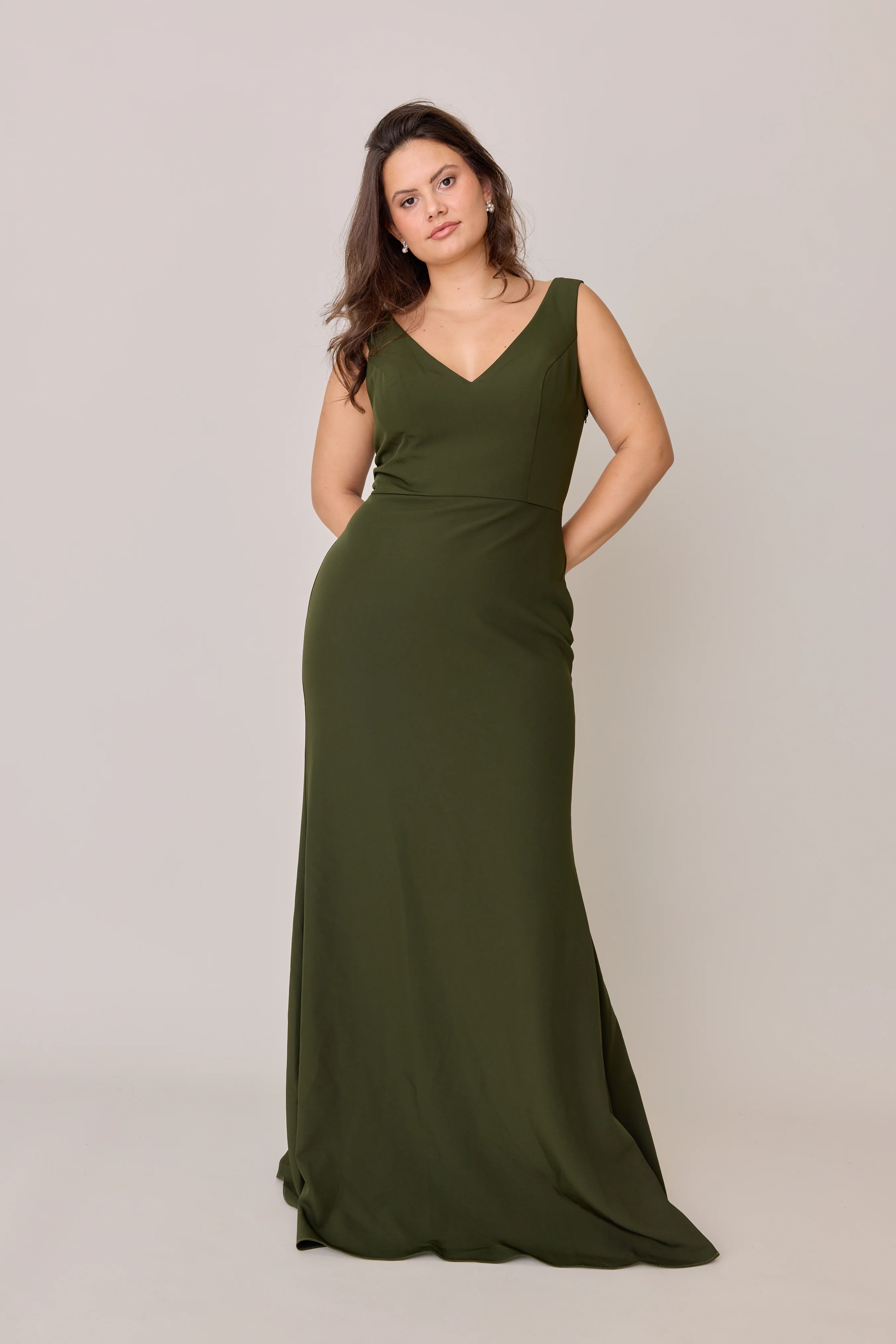 Crepe Mega Swatch | Ready To Ship | Deep Olive - Image 2