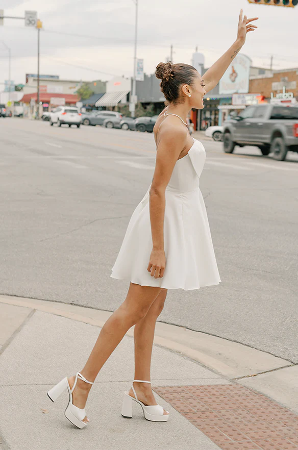 Monroe Crepe Mini Dress | Ready To Ship - Image 3