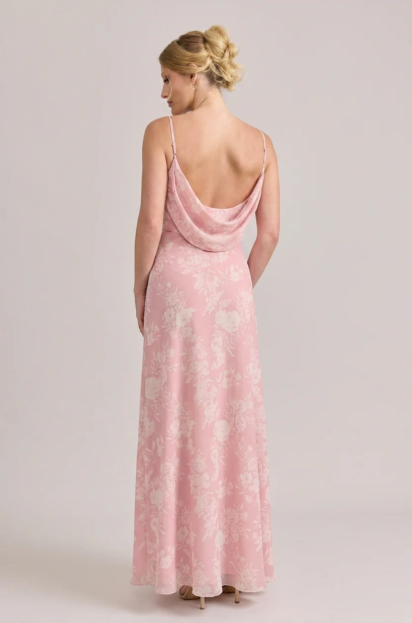 Nadia Chiffon Floral Print Dress | Made To Order - Image 56
