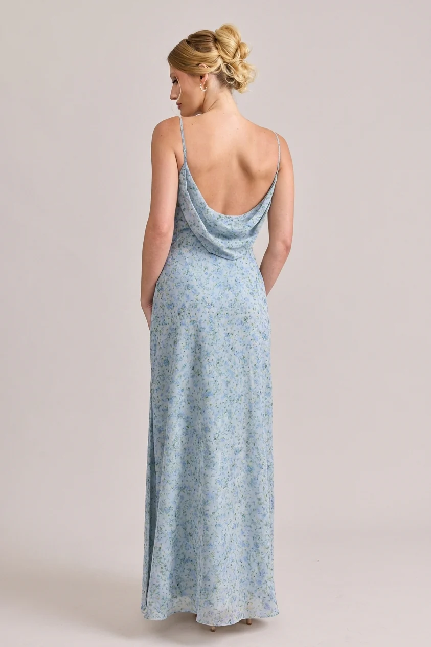 Nadia Chiffon Floral Print Dress | Made To Order - Image 58