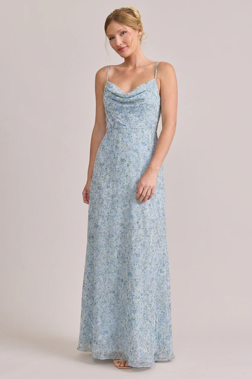 Nadia Chiffon Floral Print Dress | Made To Order - Image 59