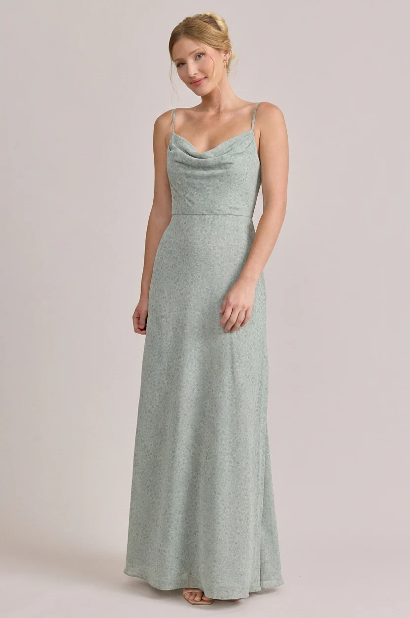 Nadia Chiffon Floral Print Dress | Made To Order - Image 66
