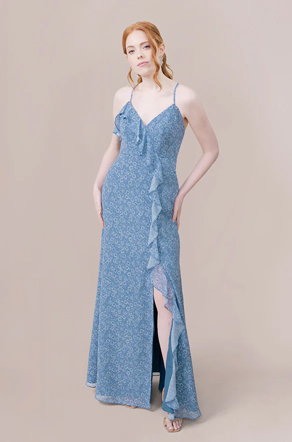 Paloma Chiffon Floral Print Dress | Made To Order - Image 15