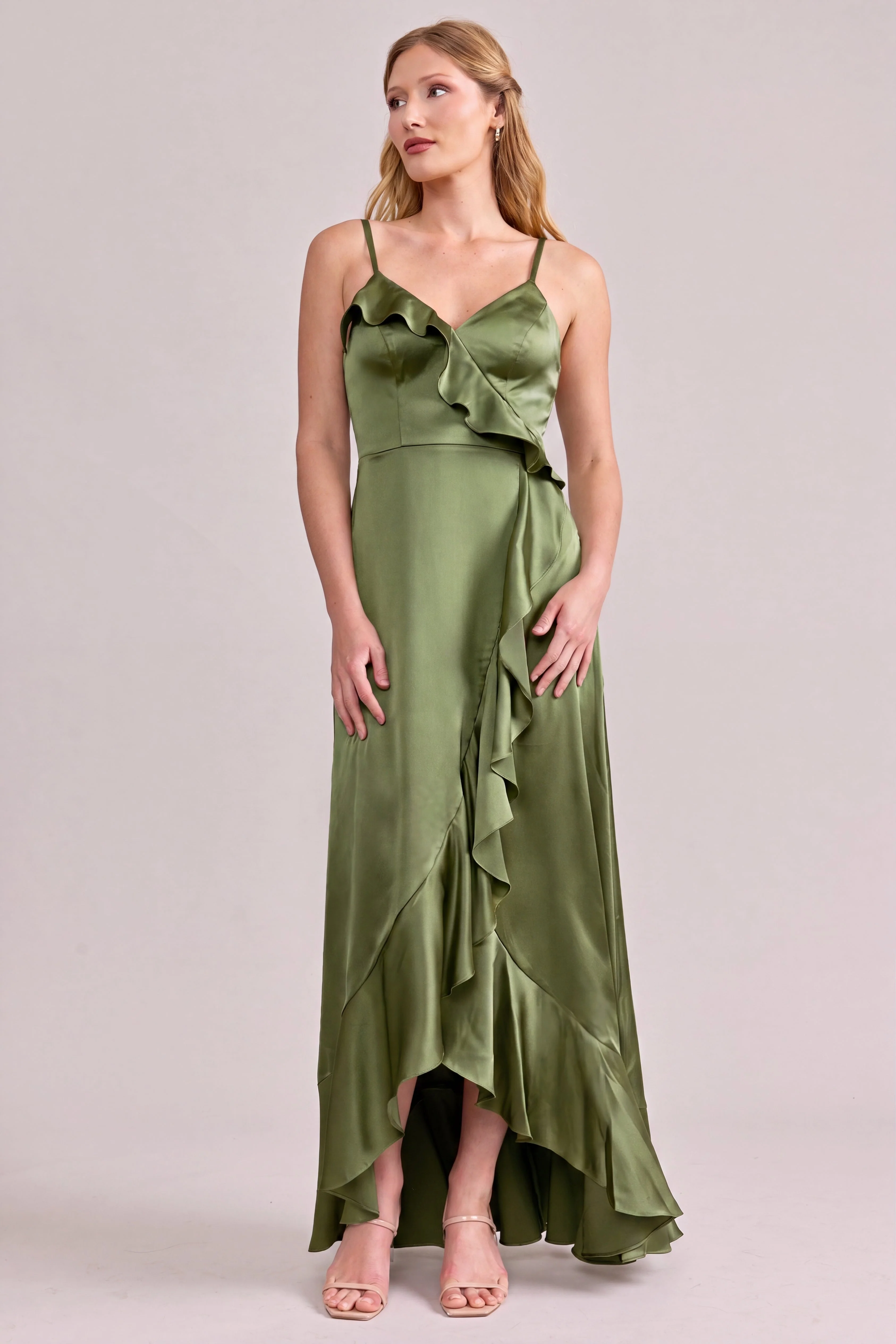 Paloma Satin Dress | Made To Order - Image 175