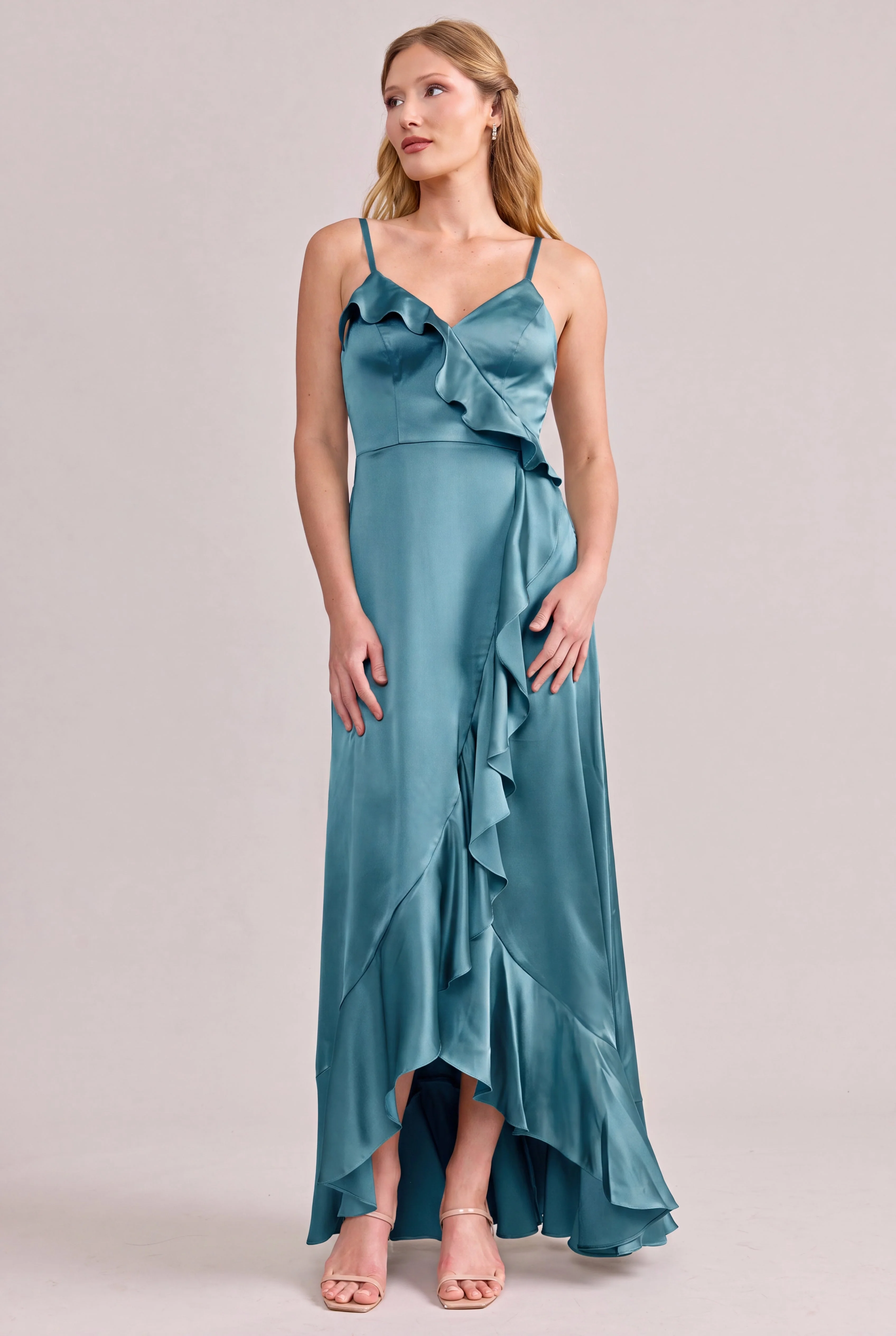 Paloma Satin Dress | Made To Order - Image 179