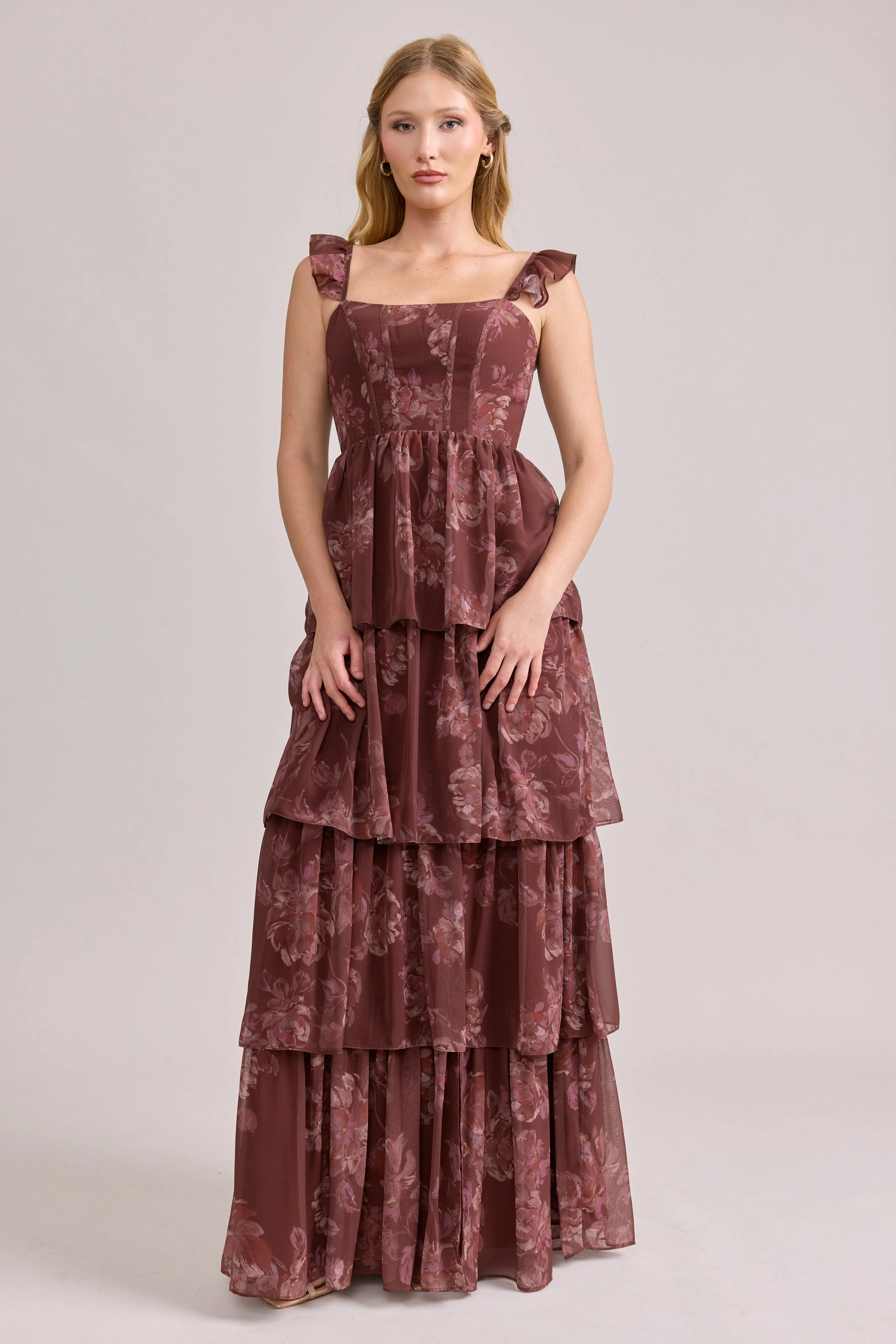 Poppy Chiffon Floral Print Dress | Made To Order - Image 105