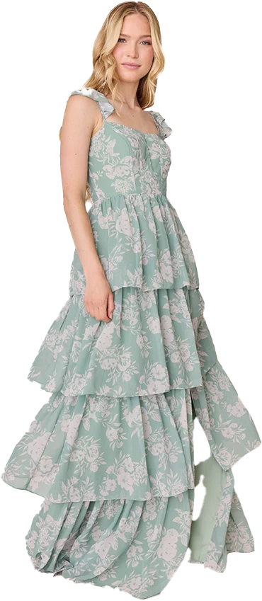 Poppy Chiffon Floral Print Dress | Made To Order - Image 60