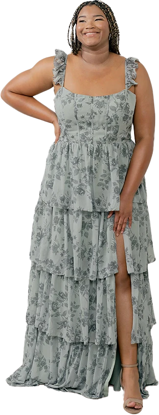Poppy Chiffon Floral Print Dress | Made To Order - Image 61