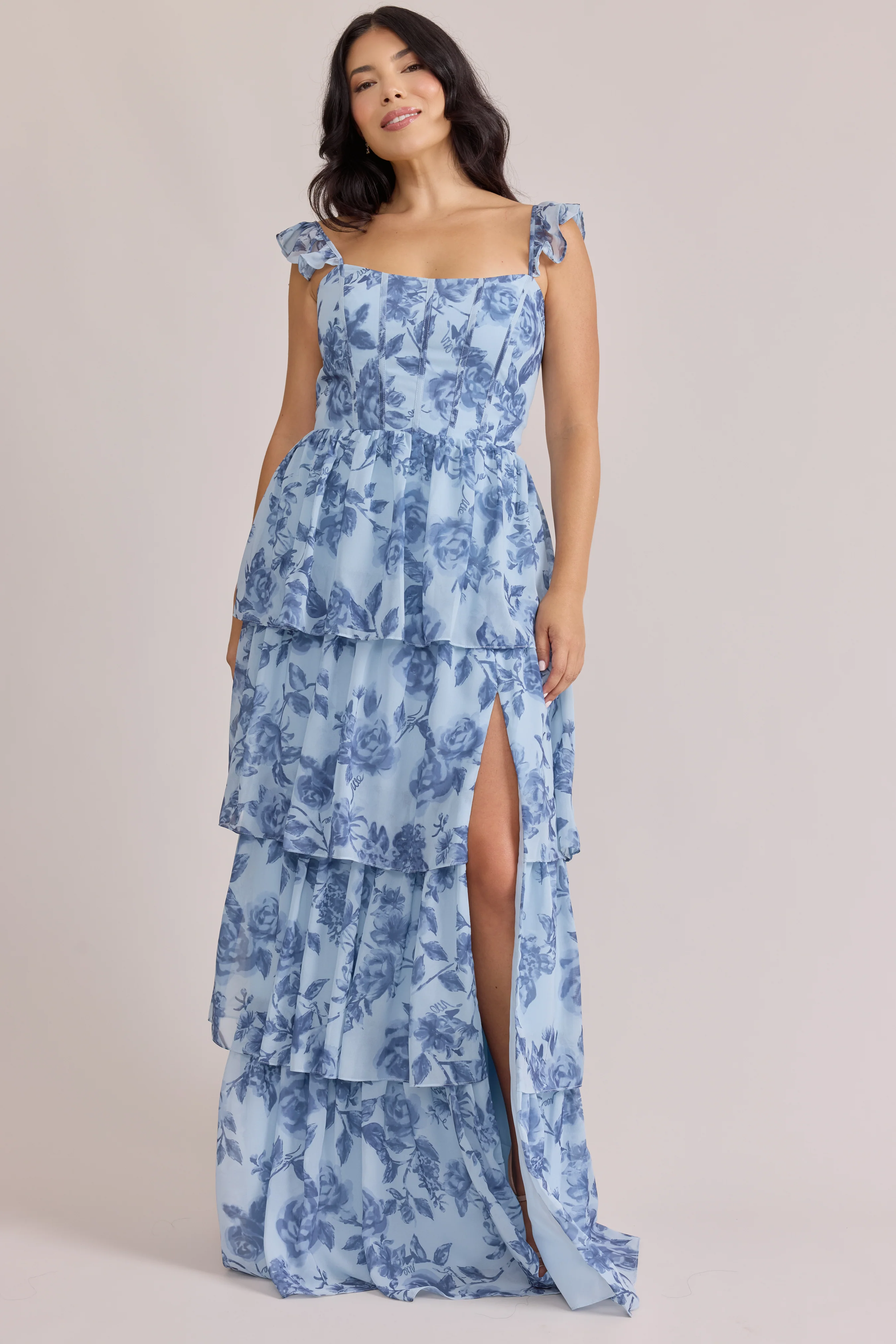 Poppy Chiffon Floral Print Dress | Made To Order - Image 67