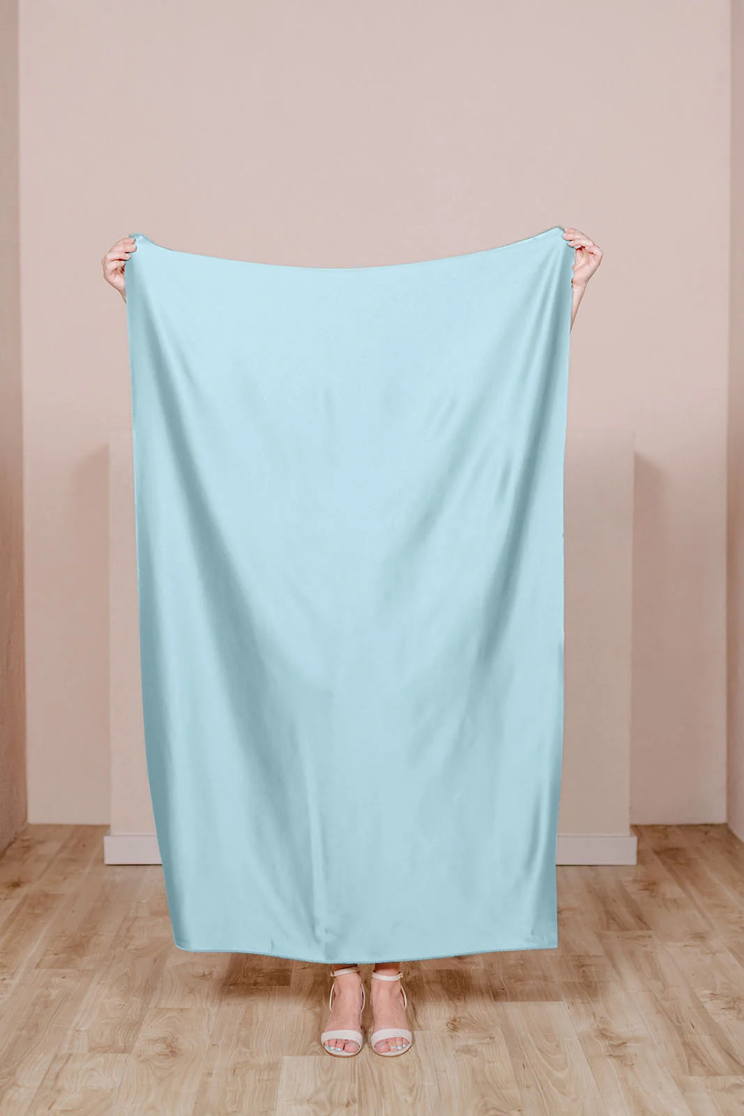 Pre-Cut Satin Fabric by Yard | Ready To Ship | Light Blue