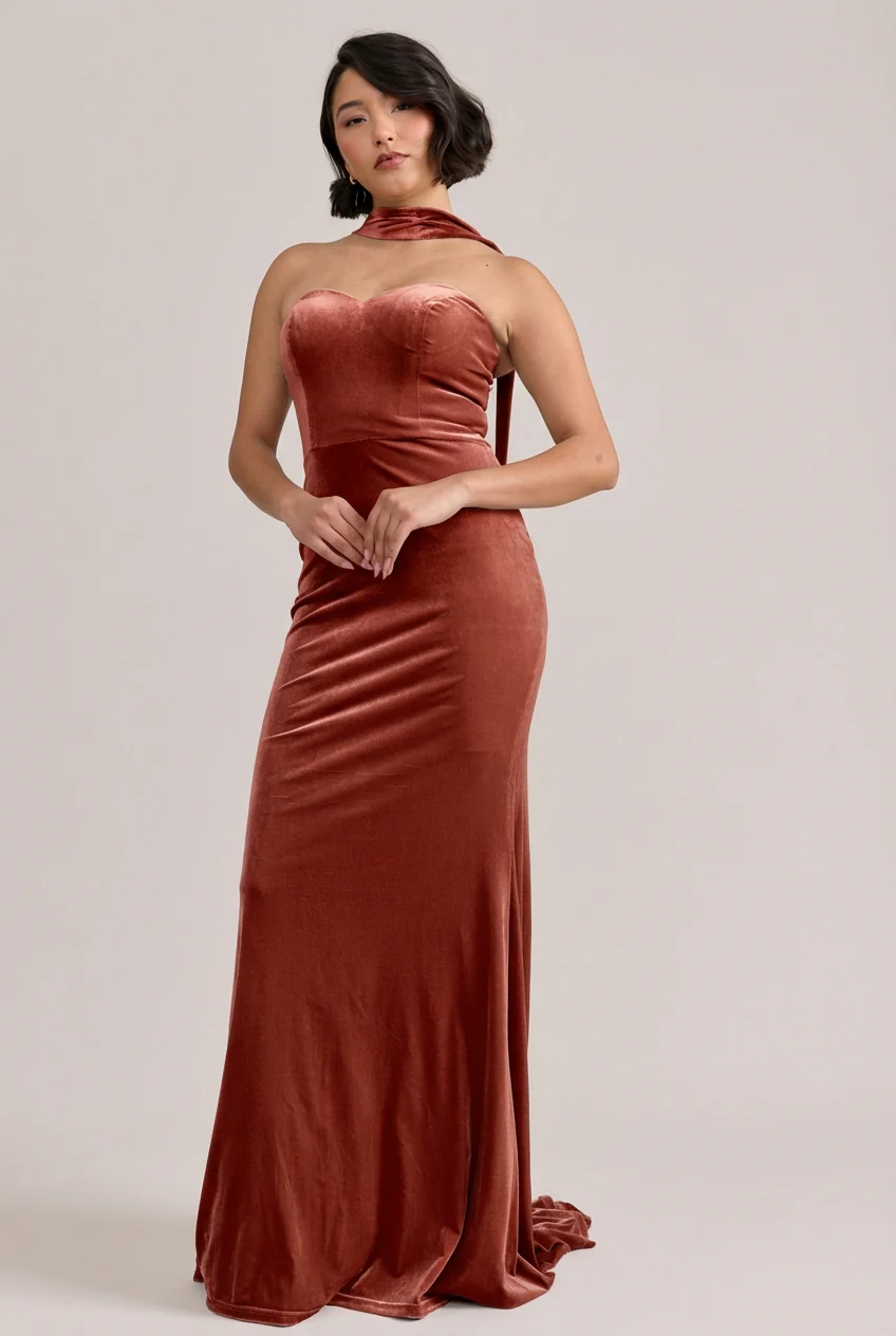 Quinn Velvet Dress | Made To Order - Image 45