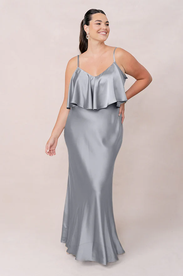 Riley Convertible Satin Dress | Made To Order - Image 140