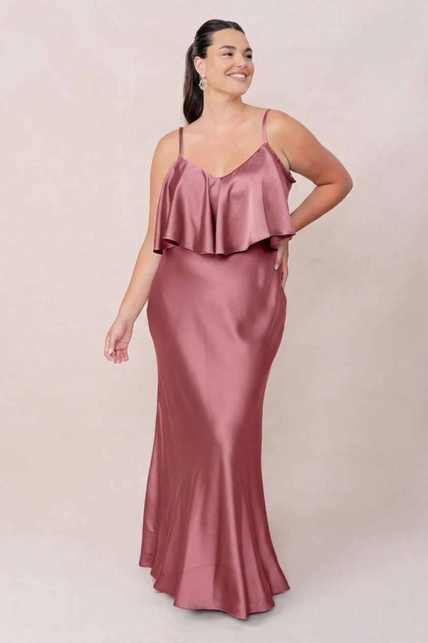 Riley Convertible Satin Dress | Made To Order - Image 173
