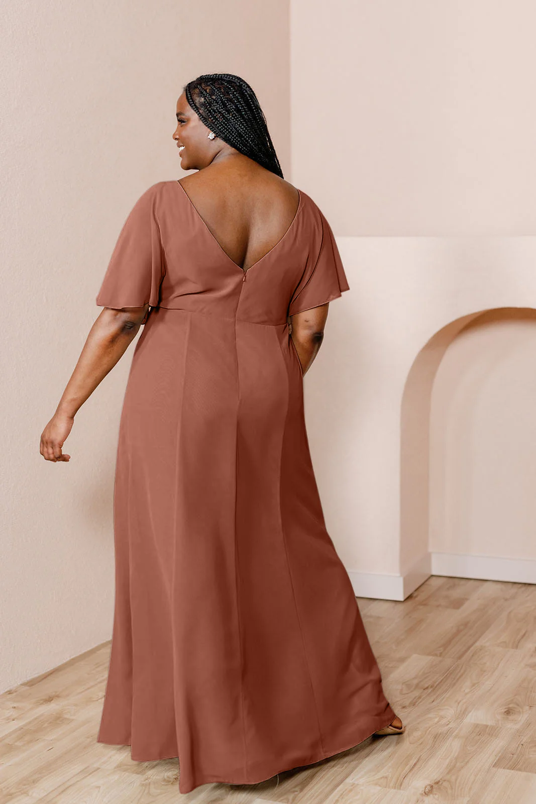 Sample Cinnamon Rose Gwen Chiffon Dress | Ready To Ship - Image 2