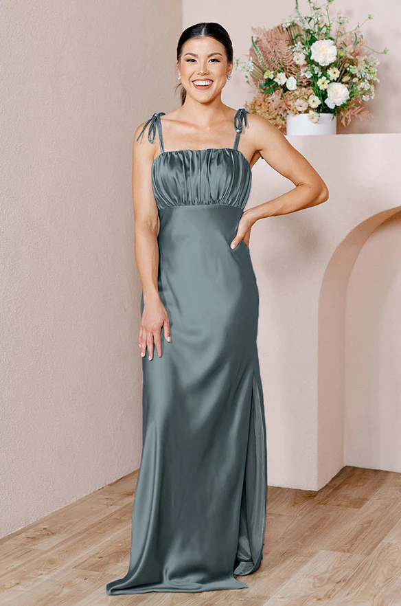 Sample Eucalyptus Brooke Satin Dress | Ready To Ship