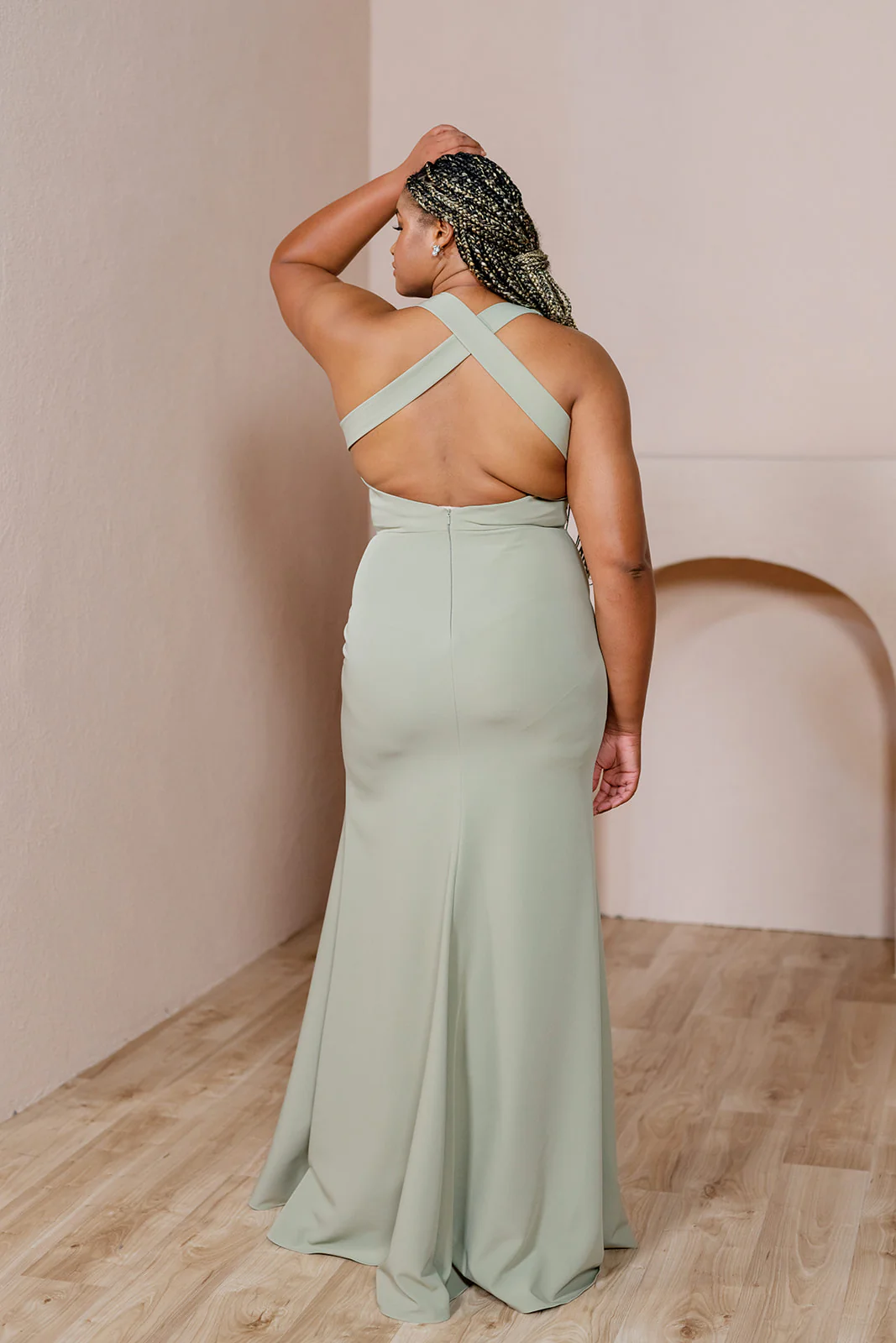 Sample French Blue Asher Crepe Dress | Ready To Ship - Image 3