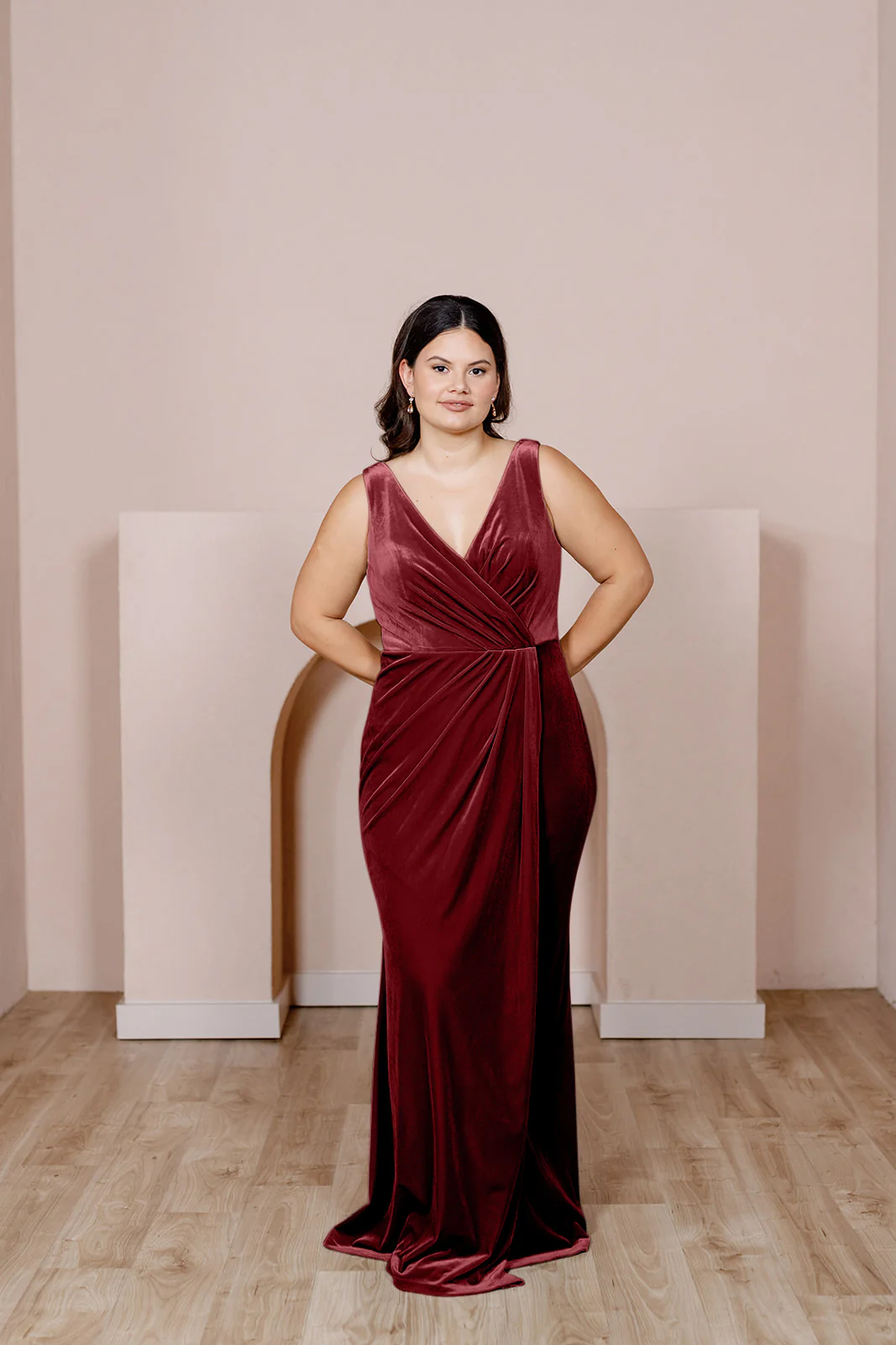 Sample Romantic Rose Blair Velvet Dress | Ready To Ship