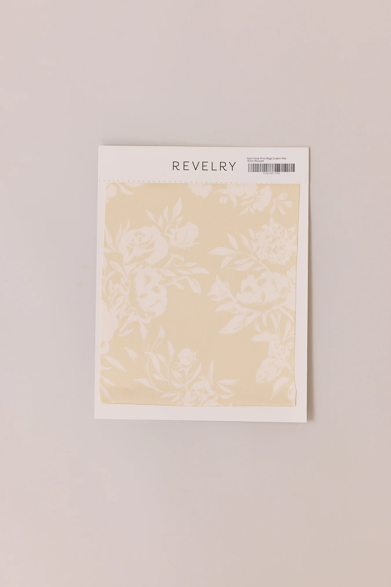 Satin Floral Print Mega Swatch | Ready To Ship | Pale Yellow Bouquet