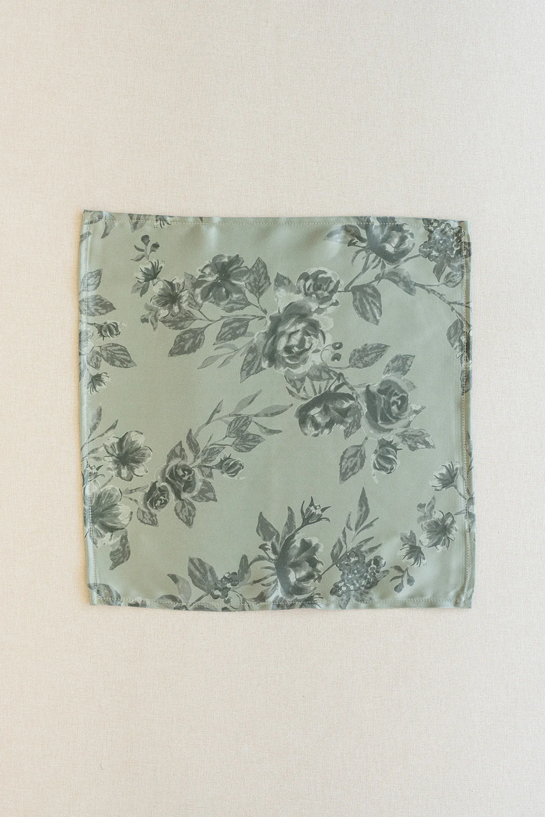 Satin Floral Print Pocket Square | Ready To Ship - Image 2
