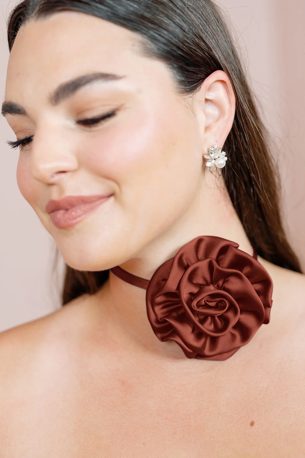 Satin Rose Neck Tie | Made To Order - Image 24