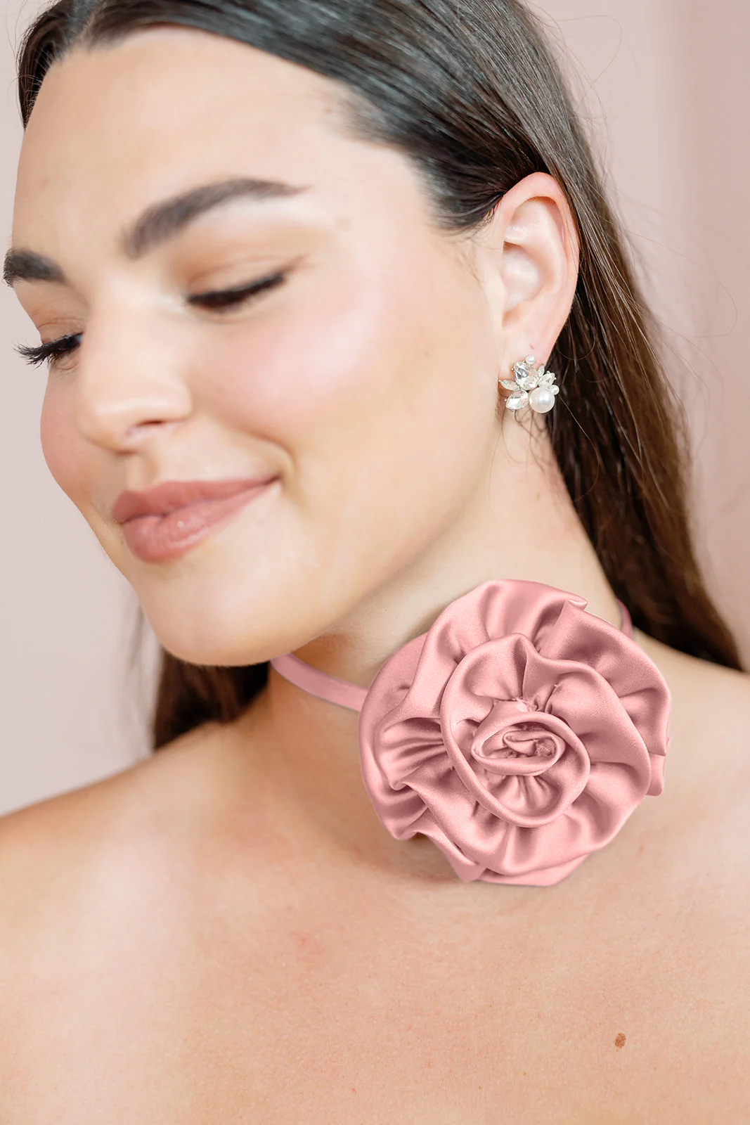 Satin Rose Neck Tie | Made To Order - Image 25