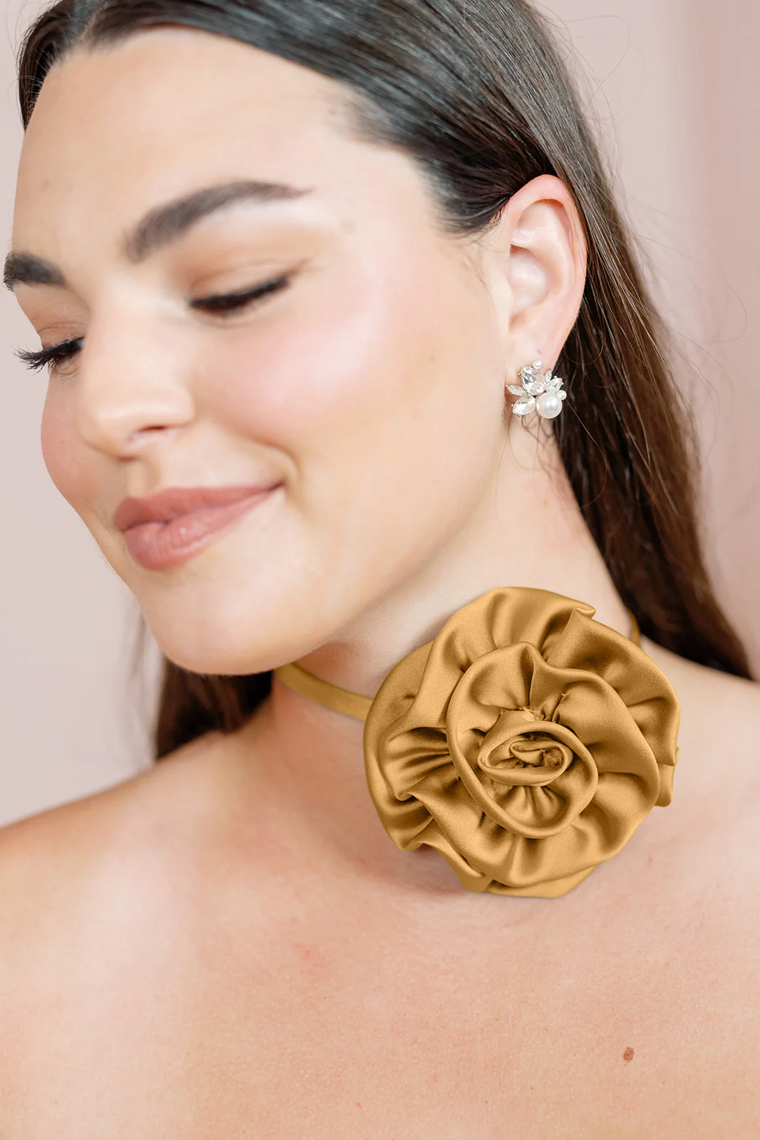 Satin Rose Neck Tie | Made To Order - Image 27