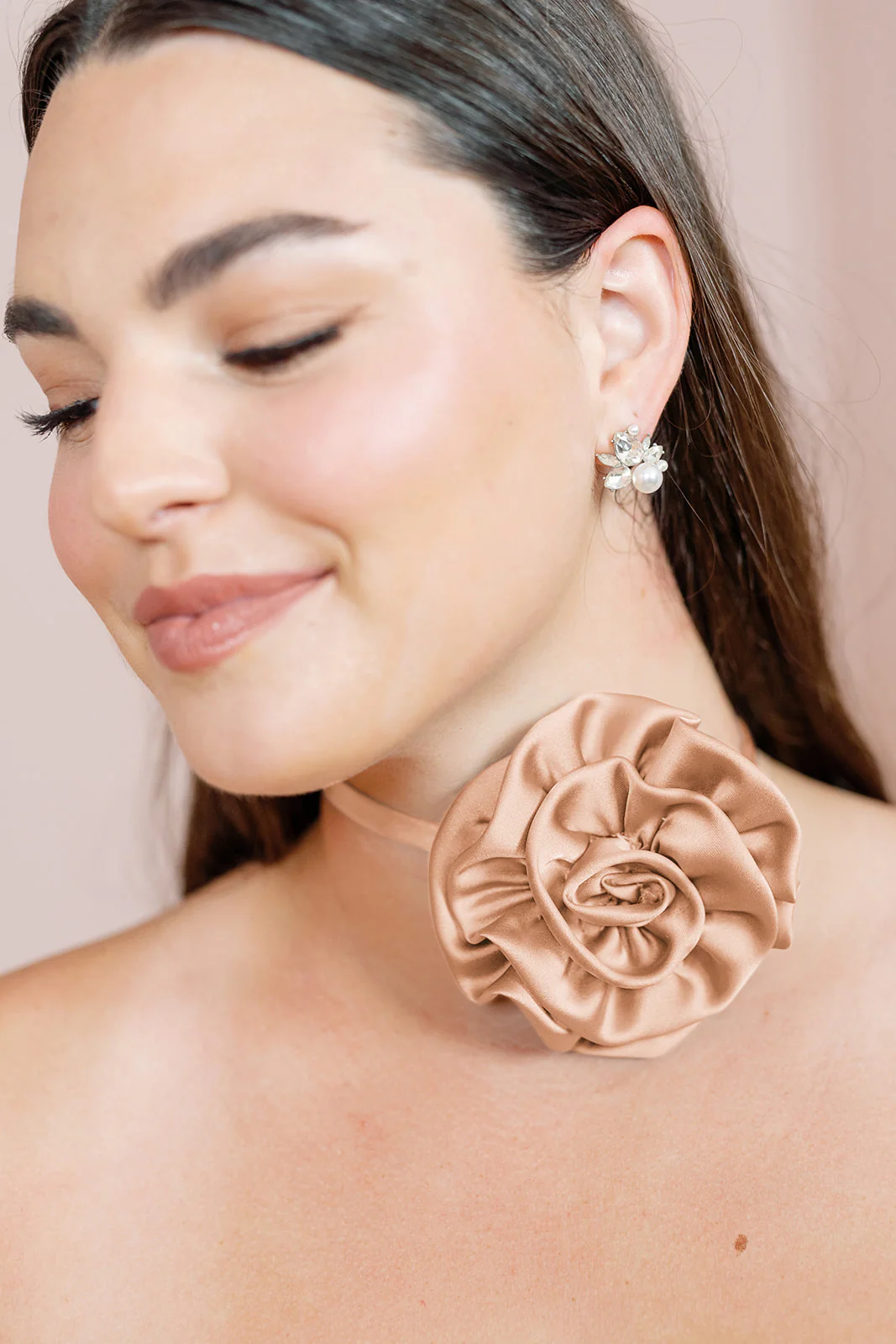 Satin Rose Neck Tie | Made To Order - Image 52