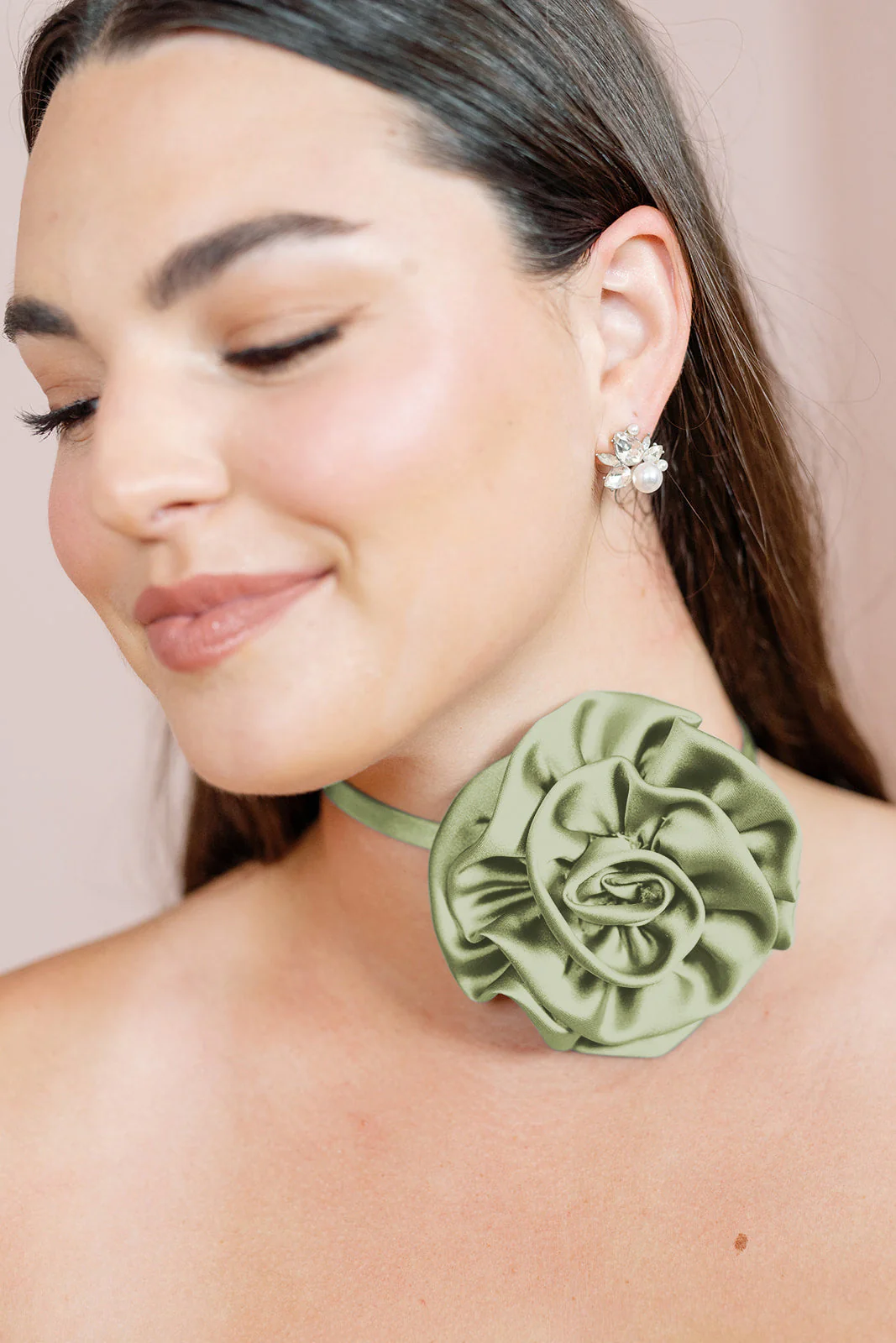Satin Rose Neck Tie | Made To Order - Image 58