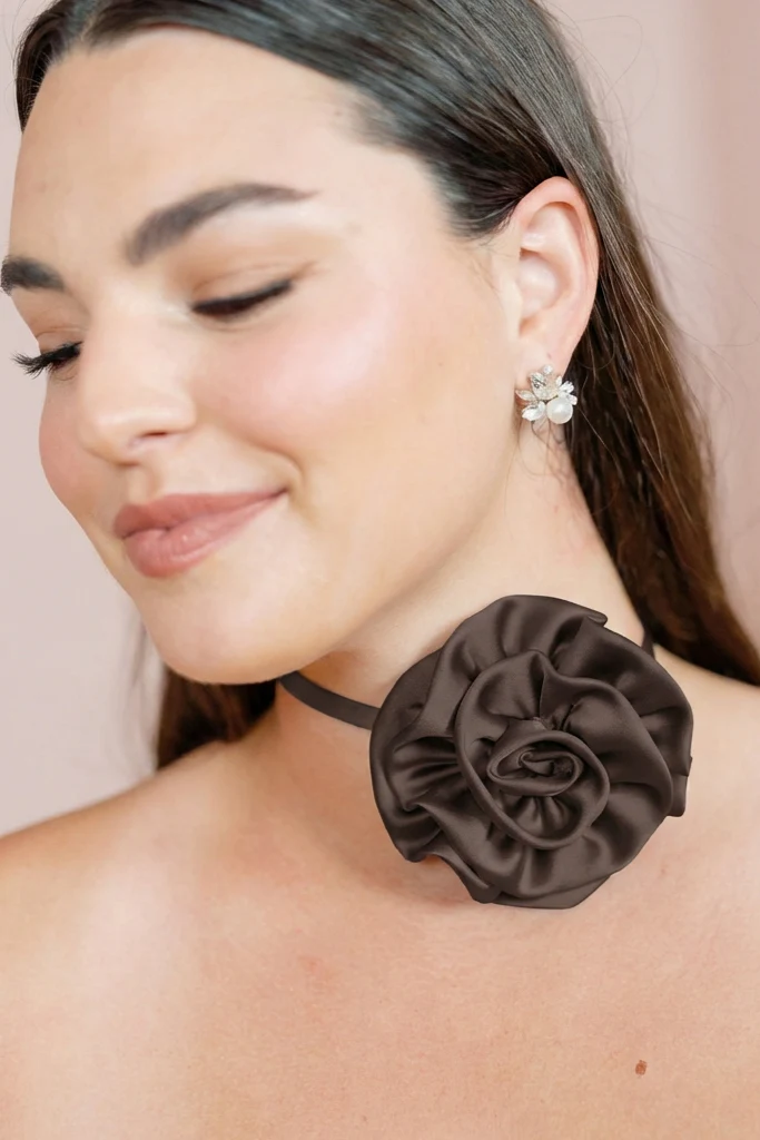 Satin Rose Neck Tie | Made To Order - Image 61