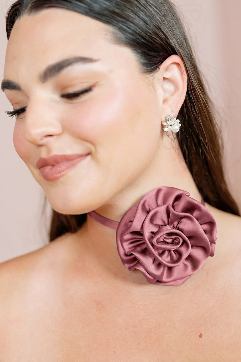Satin Rose Neck Tie | Made To Order - Image 65