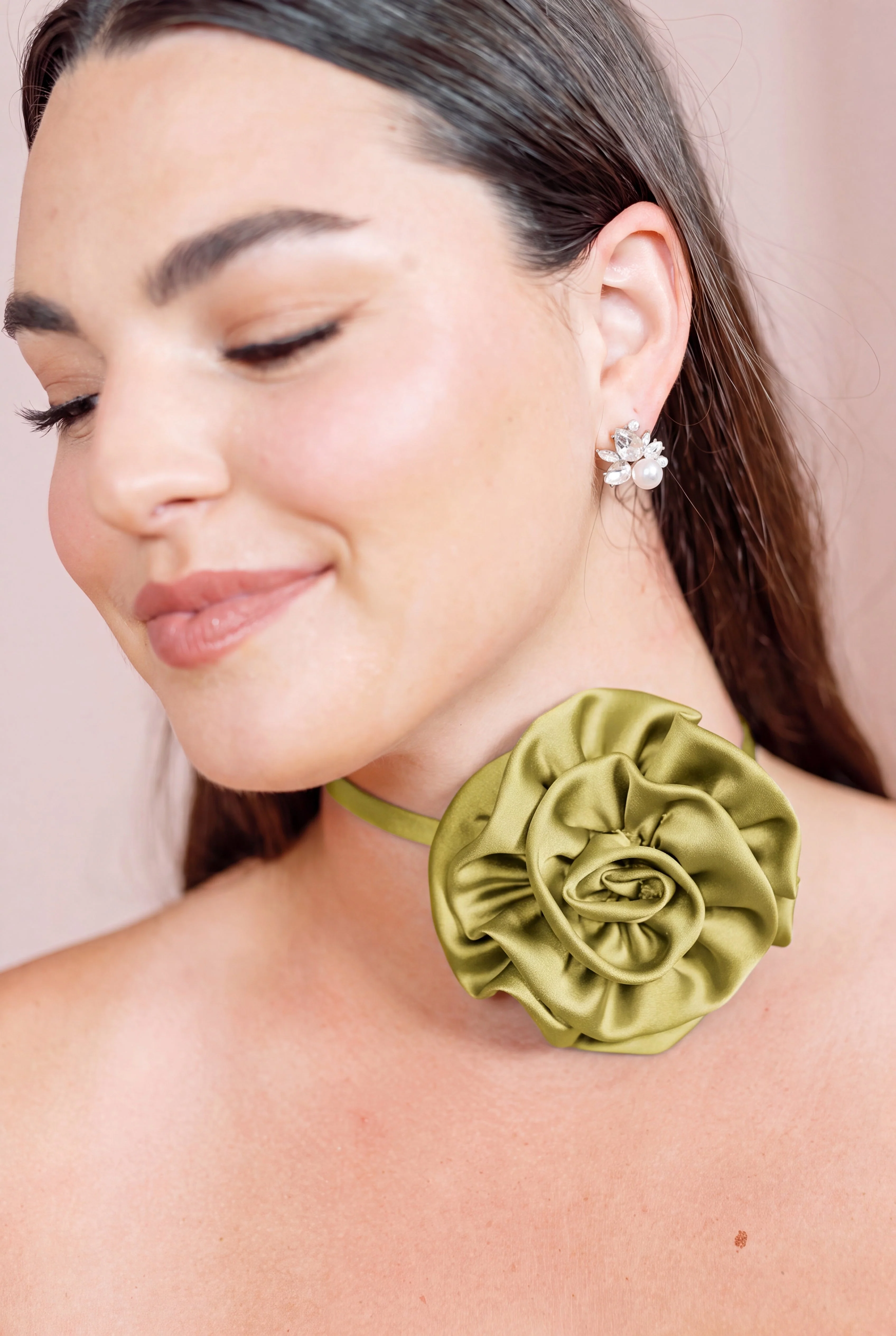 Satin Rose Neck Tie | Made To Order - Image 66
