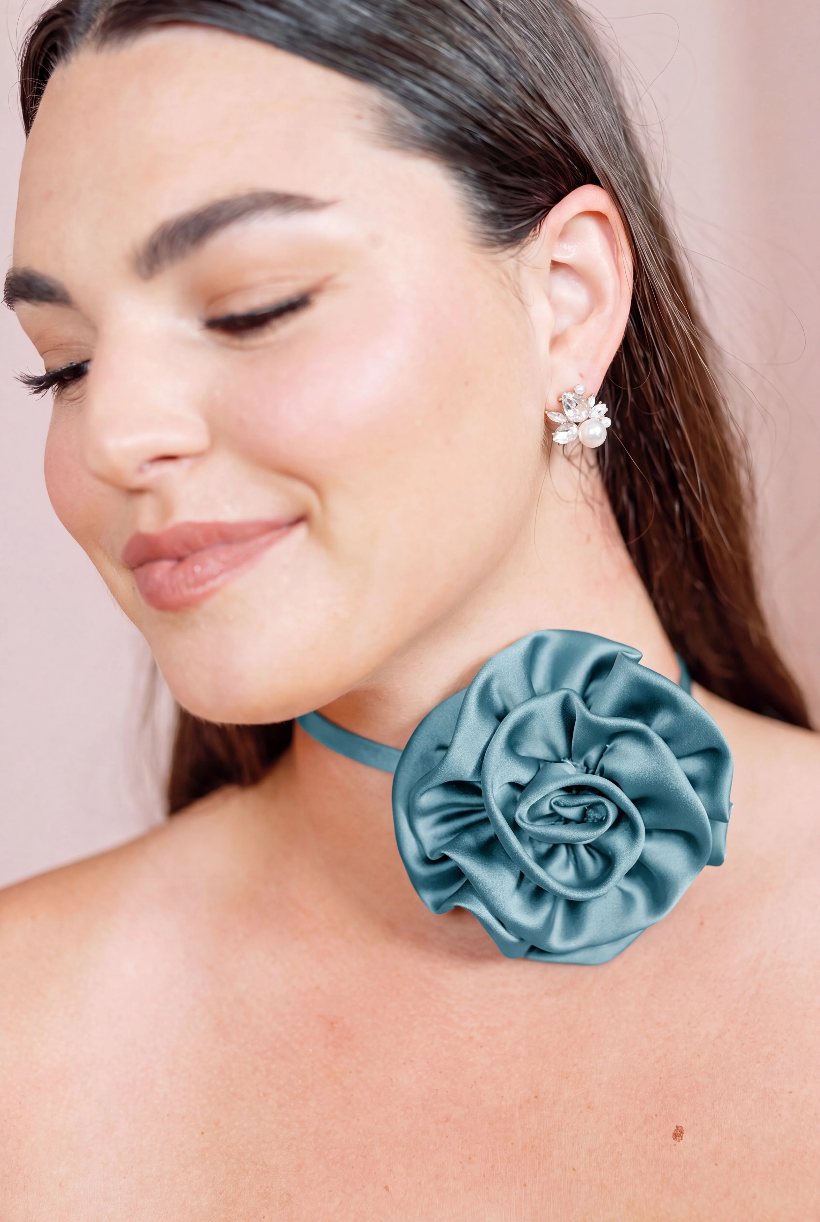 Satin Rose Neck Tie | Made To Order - Image 68