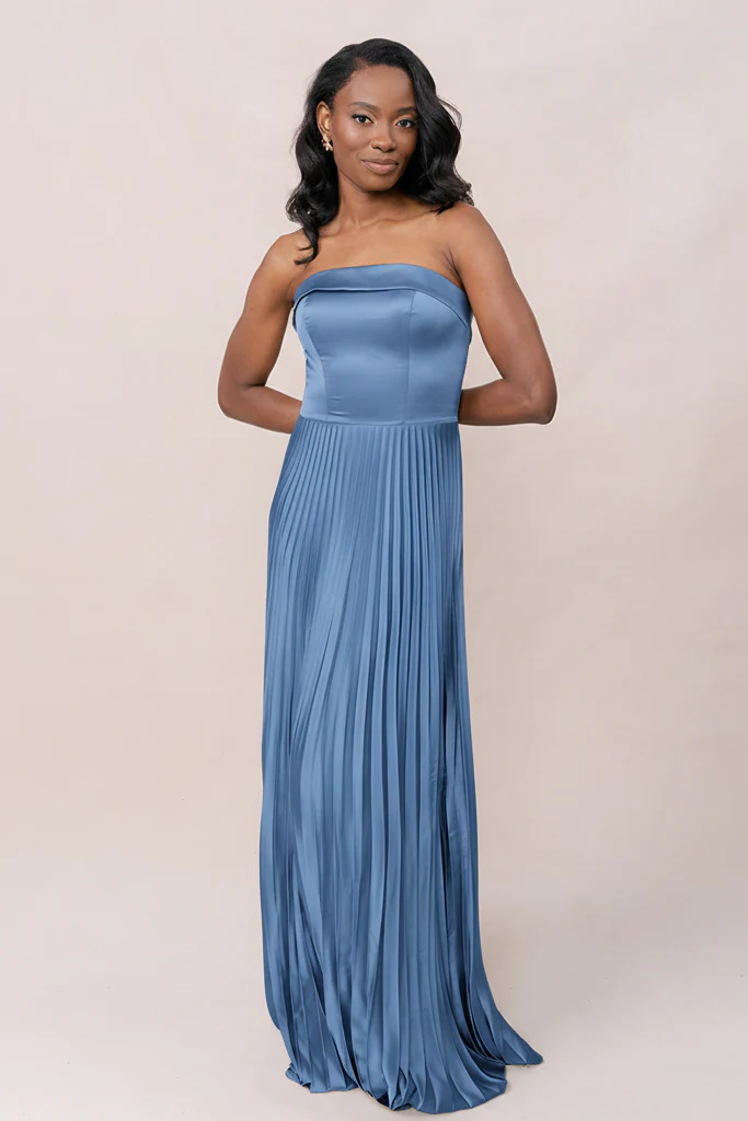 Saylor Satin Pleated Dress | Made To Order - Image 101