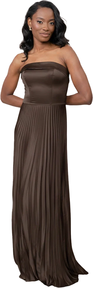 Saylor Satin Pleated Dress | Made To Order - Image 104