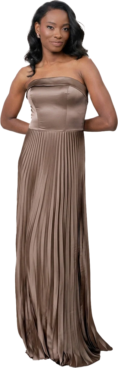 Saylor Satin Pleated Dress | Made To Order - Image 105