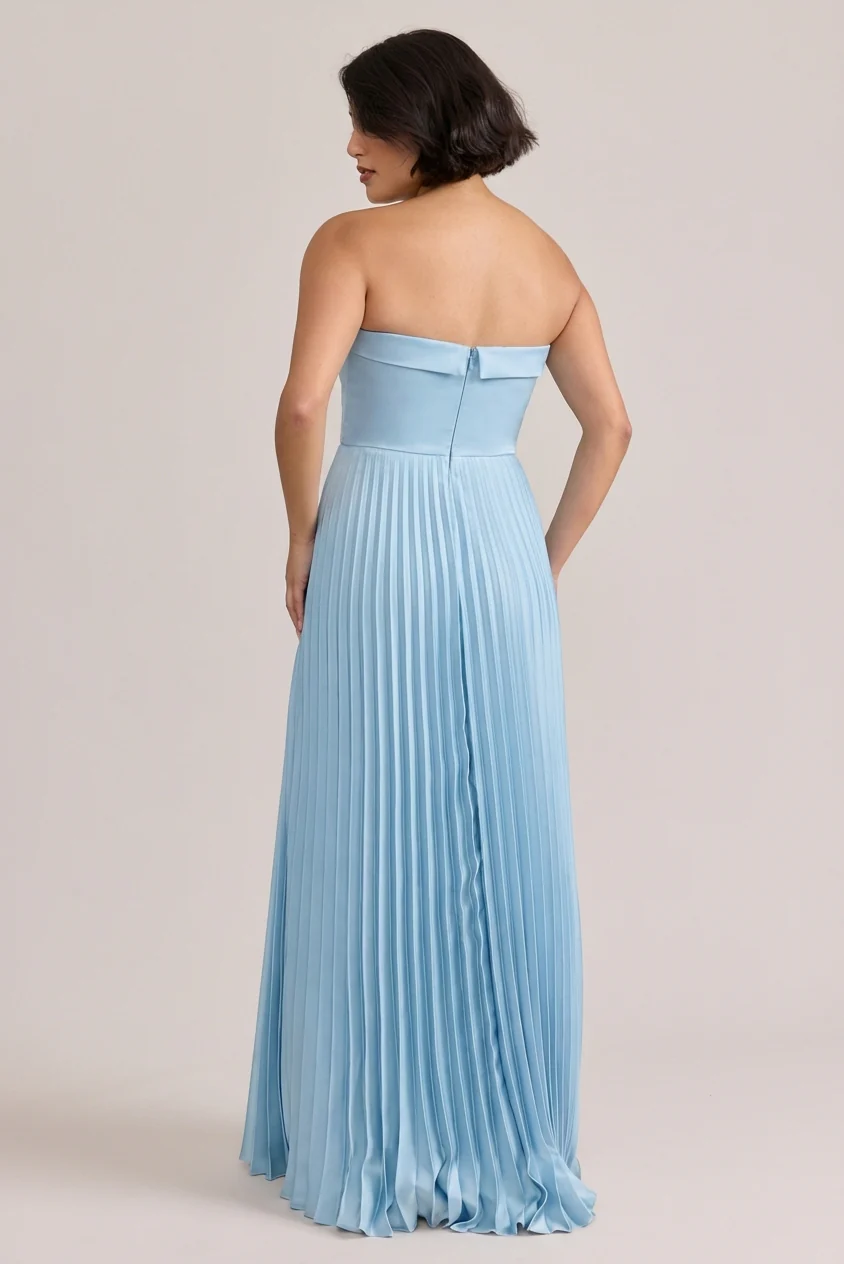 Saylor Satin Pleated Dress | Made To Order - Image 107