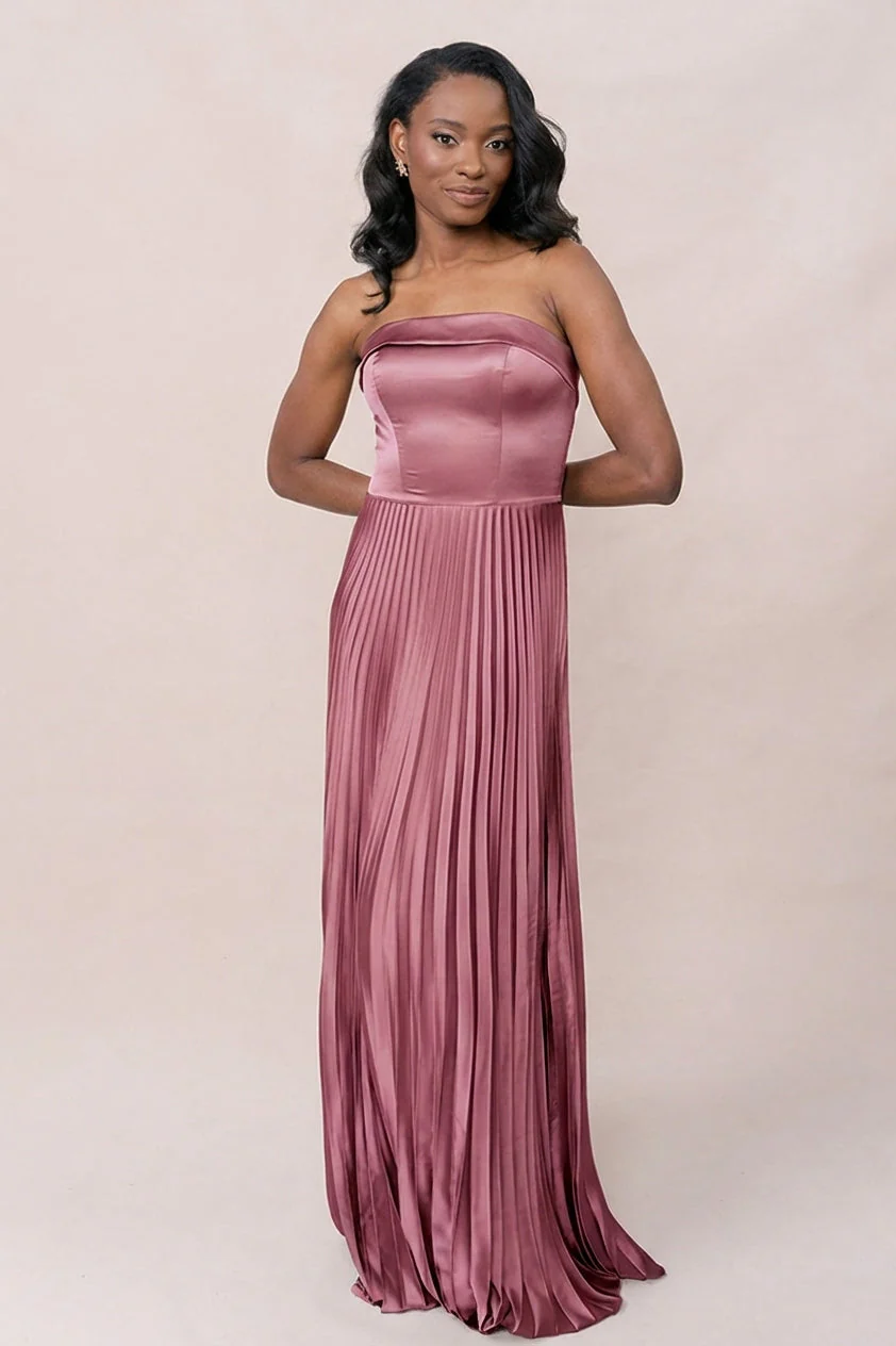 Saylor Satin Pleated Dress | Made To Order - Image 108