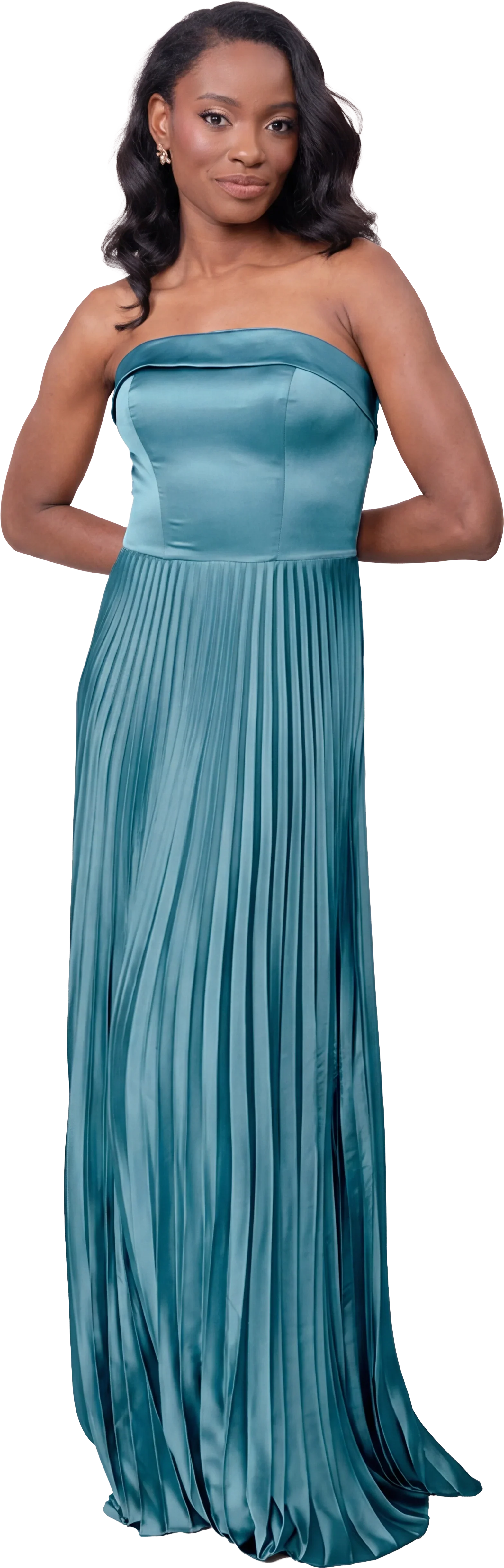 Saylor Satin Pleated Dress | Made To Order - Image 113