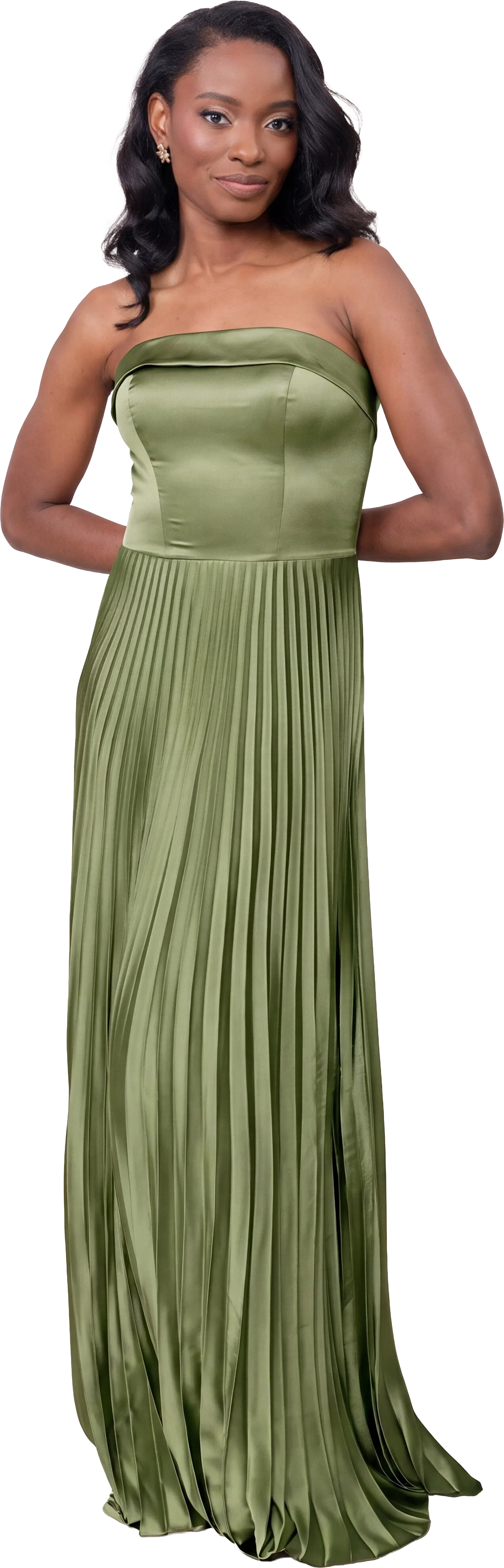 Saylor Satin Pleated Dress | Made To Order - Image 114