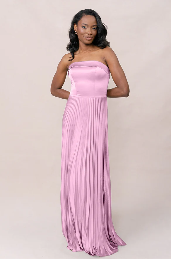 Saylor Satin Pleated Dress | Made To Order - Image 57