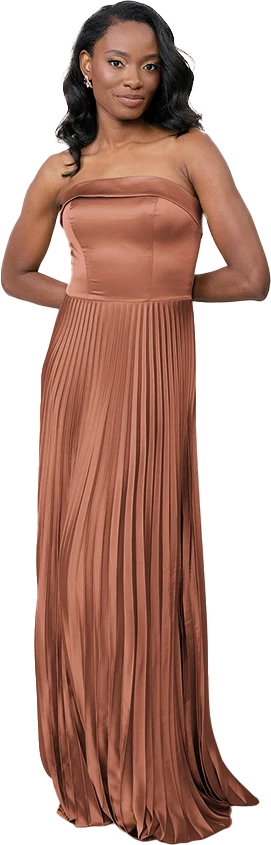 Saylor Satin Pleated Dress | Made To Order - Image 63