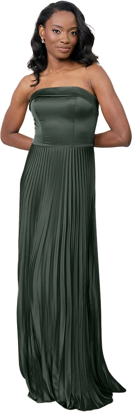 Saylor Satin Pleated Dress | Made To Order - Image 64