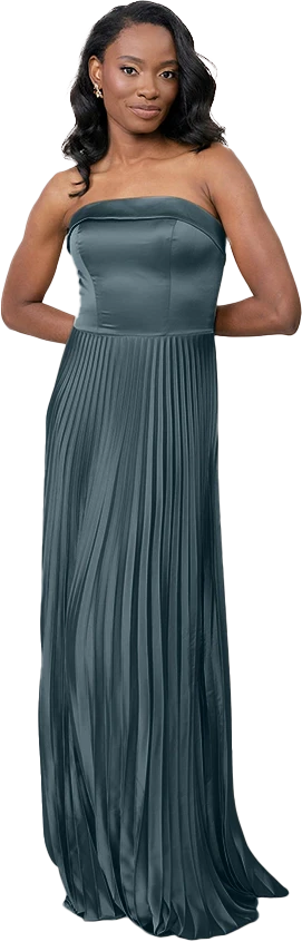 Saylor Satin Pleated Dress | Made To Order - Image 69