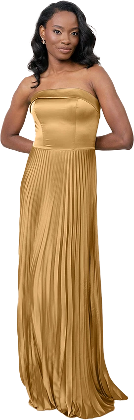 Saylor Satin Pleated Dress | Made To Order - Image 72